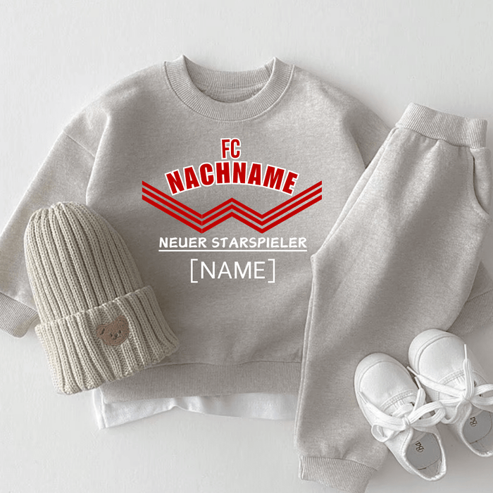 FC Nachname Neuer Starspieler [Name] - Märchen Mode aus Bio - Baumwolle personalisierte geschenke Babyset & Bodys mit spruch & Geschenkideen für Neugeborene & 0–24 Monate & und perfekt als Geschenk zur Geburt