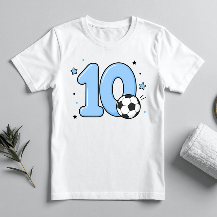 Football Fun - Tshirt 10 - Märchen Mode aus Bio-Baumwolle personalisierte geschenke Babyset & Bodys mit spruch & Geschenkideen für Neugeborene & 0–24 Monate & und perfekt als Geschenk zur Geburt