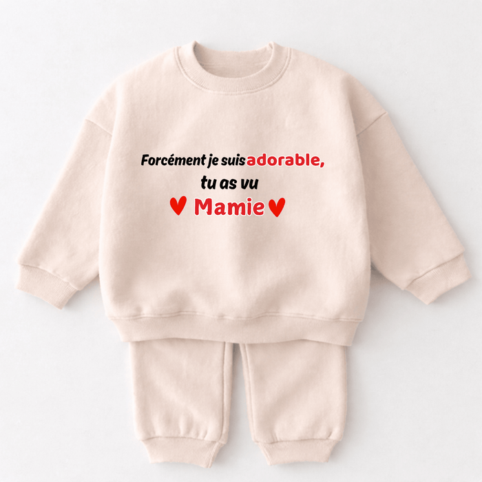 Forcément je suis adorable, tu as vu Mamie - Märchen Mode aus Bio-Baumwolle personalisierte geschenke Babyset & Bodys mit spruch & Geschenkideen für Neugeborene & 0–24 Monate & und perfekt als Geschenk zur Geburt