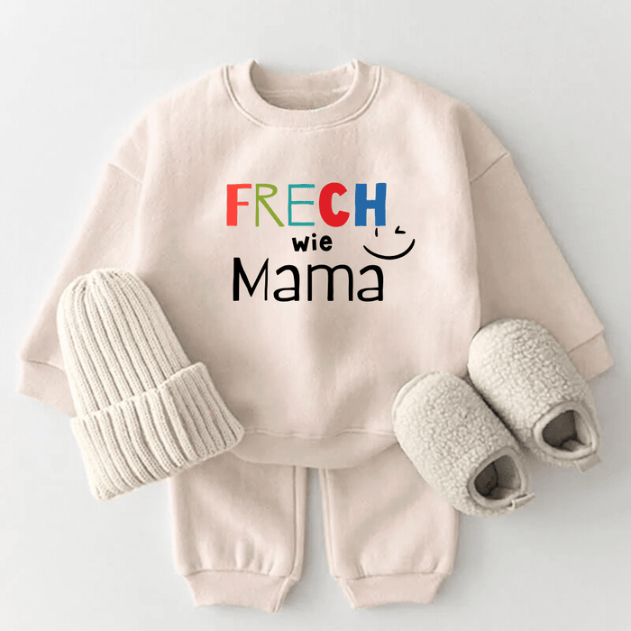Frech wie MAMA - Märchen Mode aus Bio - Baumwolle personalisierte geschenke Babyset & Bodys mit spruch & Geschenkideen für Neugeborene & 0–24 Monate & und perfekt als Geschenk zur Geburt