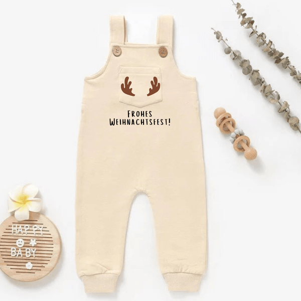 Frohes Weihnachtsfest! Latzhose - Märchen Mode aus Bio - Baumwolle personalisierte geschenke Baby Outfit, Strampler & Geschenkideen für Neugeborene & 0–24 Monate & und perfekt als Geschenk zur Geburt product_