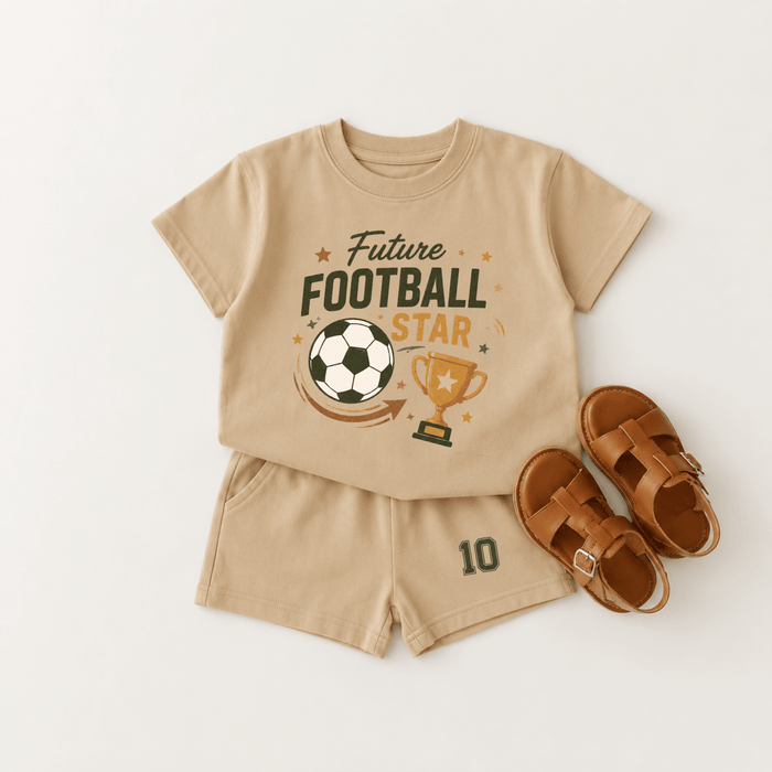 Future Football star - Märchen Mode aus Bio - Baumwolle personalisierte geschenke Babyset & Bodys mit spruch & Geschenkideen für Neugeborene & 0–24 Monate & und perfekt als Geschenk zur Geburt