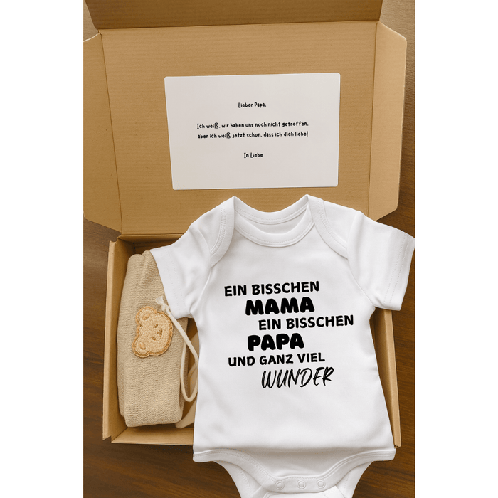 Ganz viel wunder - Geschenkbox - Märchen Mode aus Bio - Baumwolle personalisierte geschenke Babyset & Bodys mit spruch & Geschenkideen für Neugeborene & 0–24 Monate & und perfekt als Geschenk zur Geburt