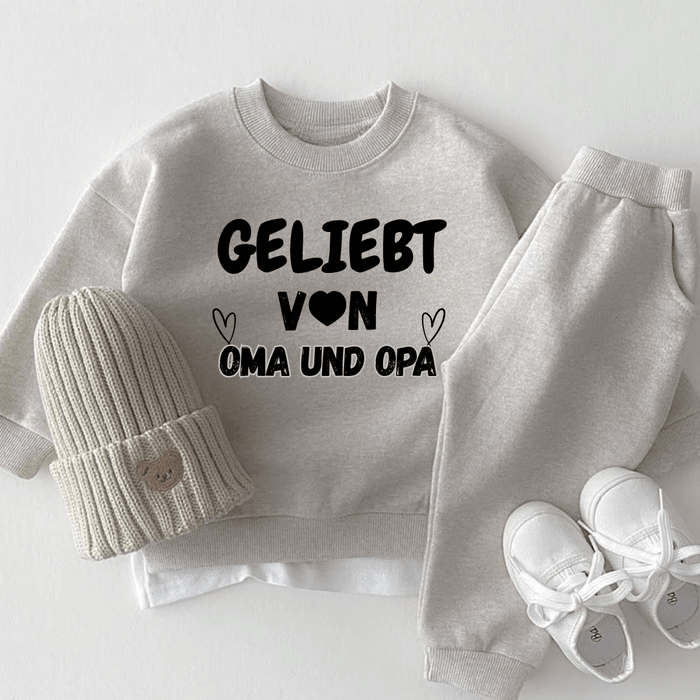 GELIEBT VON OMA UND OPA - Märchen Mode aus Bio - Baumwolle personalisierte geschenke Babyset & Bodys mit spruch & Geschenkideen für Neugeborene & 0–24 Monate & und perfekt als Geschenk zur Geburt