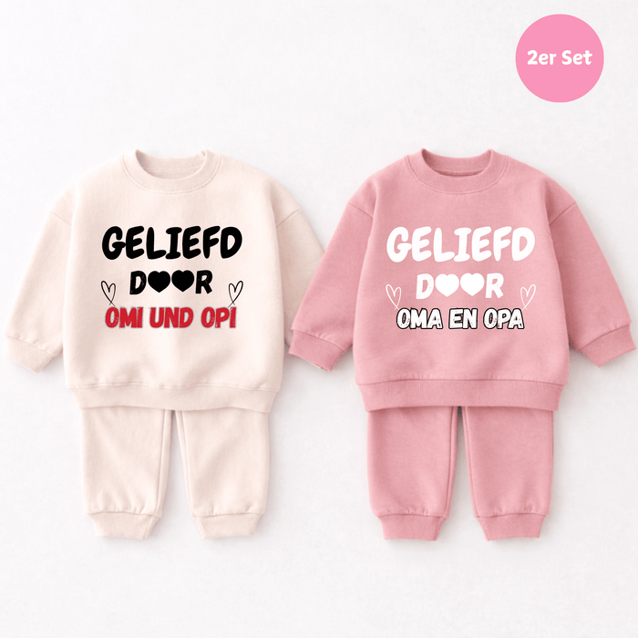 Geliefd Door 2er set - Märchen Mode aus Bio - Baumwolle personalisierte geschenke Babyset & Bodys mit spruch & Geschenkideen für Neugeborene & 0–24 Monate & und perfekt als Geschenk zur Geburt