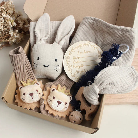 Geschenkbox 6 - teilig - Märchen Mode aus Bio - Baumwolle personalisierte geschenke Baby Outfit, Strampler & Geschenkideen für Neugeborene & 0–24 Monate & und perfekt als Geschenk zur Geburt product_