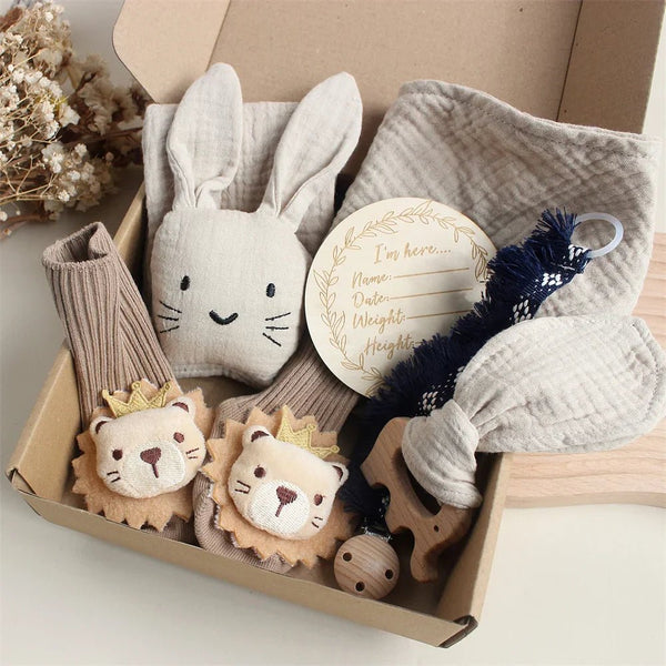 Geschenkbox 6 - teilig - Märchen Mode aus Bio - Baumwolle personalisierte geschenke Baby Outfit, Strampler & Geschenkideen für Neugeborene & 0–24 Monate & und perfekt als Geschenk zur Geburt product_