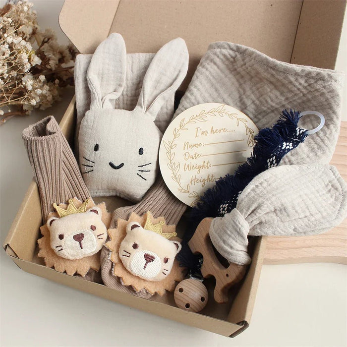 Geschenkbox 6 - teilig - Märchen Mode aus Bio - Baumwolle personalisierte geschenke Babyset & Bodys mit spruch & Geschenkideen für Neugeborene & 0–24 Monate & und perfekt als Geschenk zur Geburt