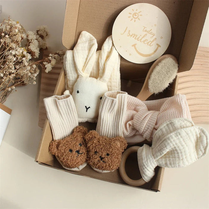 Geschenkbox 6 - teilig - Märchen Mode aus Bio - Baumwolle personalisierte geschenke Babyset & Bodys mit spruch & Geschenkideen für Neugeborene & 0–24 Monate & und perfekt als Geschenk zur Geburt