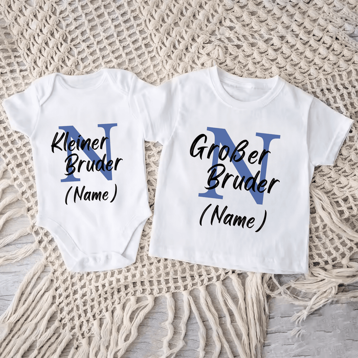 Geschwister Matching Sets Mit name - Märchen Mode aus Bio - Baumwolle personalisierte geschenke Babyset & Bodys mit spruch & Geschenkideen für Neugeborene & 0–24 Monate & und perfekt als Geschenk zur Geburt
