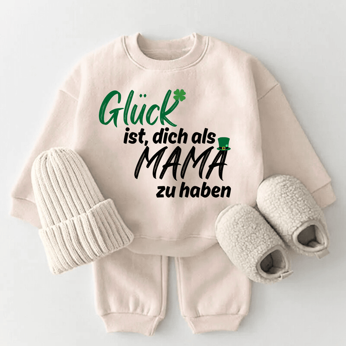 Glück ist, dich als MAMA zu haben. - Märchen Mode aus Bio - Baumwolle personalisierte geschenke Babyset & Bodys mit spruch & Geschenkideen für Neugeborene & 0–24 Monate & und perfekt als Geschenk zur Geburt