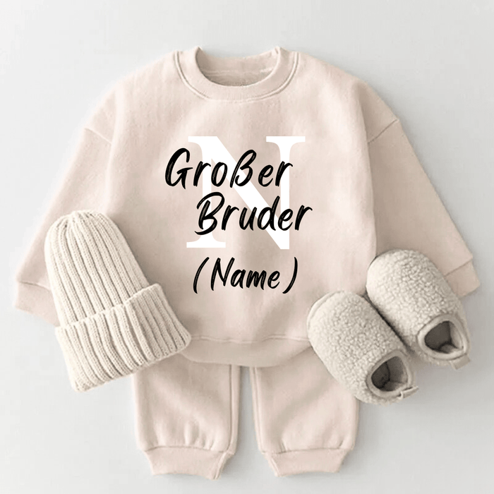 Großer Bruder N (Name) - Märchen Mode aus Bio - Baumwolle personalisierte geschenke Babyset & Bodys mit spruch & Geschenkideen für Neugeborene & 0–24 Monate & und perfekt als Geschenk zur Geburt
