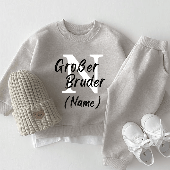 Großer Bruder (Name) - Märchen Mode aus Bio - Baumwolle personalisierte geschenke Babyset & Bodys mit spruch & Geschenkideen für Neugeborene & 0–24 Monate & und perfekt als Geschenk zur Geburt