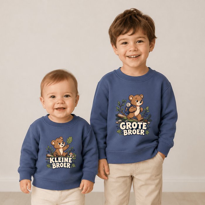 Grote broer & kleine broer beren sweaters - Märchen Mode aus Bio-Baumwolle personalisierte geschenke Babyset & Bodys mit spruch & Geschenkideen für Neugeborene & 0–24 Monate & und perfekt als Geschenk zur Geburt