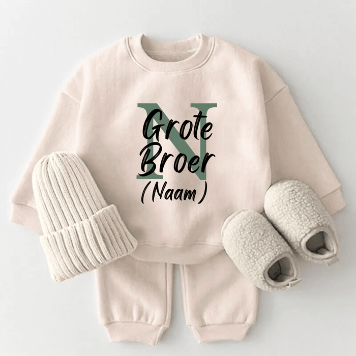 Grote Broer (Naam) - Märchen Mode aus Bio - Baumwolle personalisierte geschenke Babyset & Bodys mit spruch & Geschenkideen für Neugeborene & 0–24 Monate & und perfekt als Geschenk zur Geburt