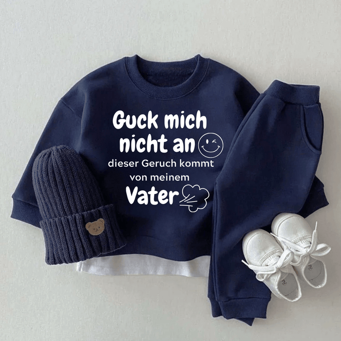Guck mich nicht an, dieser Geruch kommt von meinem Vater - Märchen Mode aus Bio - Baumwolle personalisierte geschenke Babyset & Bodys mit spruch & Geschenkideen für Neugeborene & 0–24 Monate & und perfekt als Geschenk zur Geburt