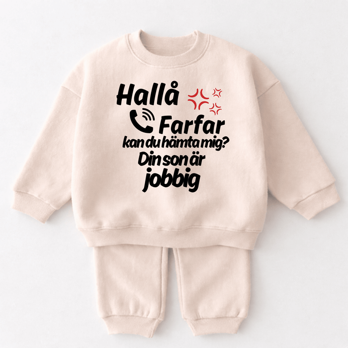 Hallå Farfar kan du hämta mig? Din son är jobbig - Märchen Mode aus Bio-Baumwolle personalisierte geschenke Babyset & Bodys mit spruch & Geschenkideen für Neugeborene & 0–24 Monate & und perfekt als Geschenk zur Geburt