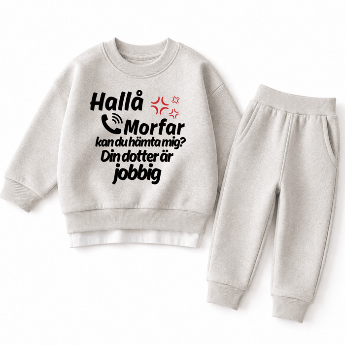 Hallå Morfar kan du hämta mig? Din dotter är jobbig - Märchen Mode aus Bio-Baumwolle personalisierte geschenke Babyset & Bodys mit spruch & Geschenkideen für Neugeborene & 0–24 Monate & und perfekt als Geschenk zur Geburt