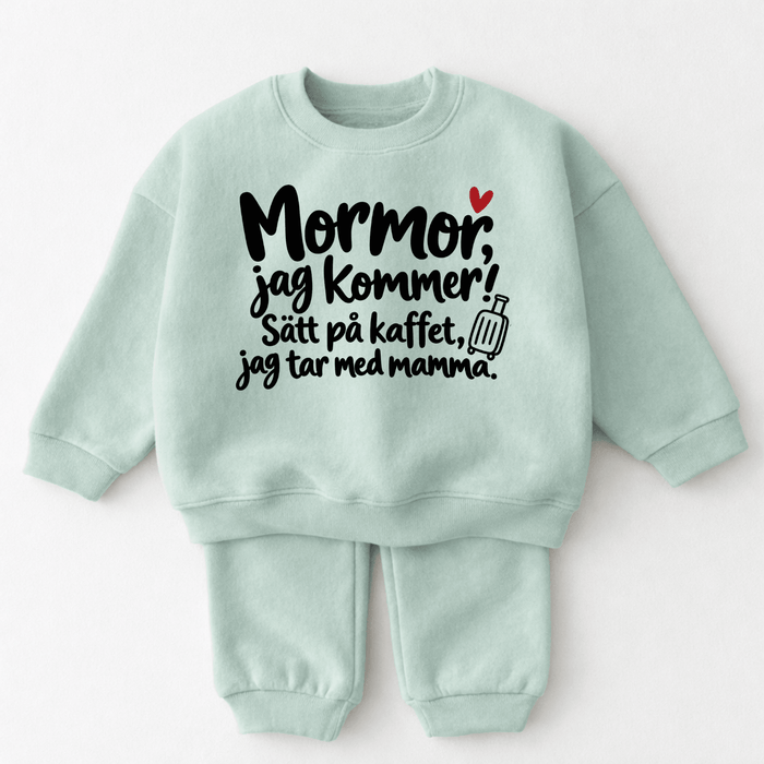 Hallå Mormor kan du hämta mig? Din dotter är jobbig - Märchen Mode aus Bio-Baumwolle personalisierte geschenke Babyset & Bodys mit spruch & Geschenkideen für Neugeborene & 0–24 Monate & und perfekt als Geschenk zur Geburt