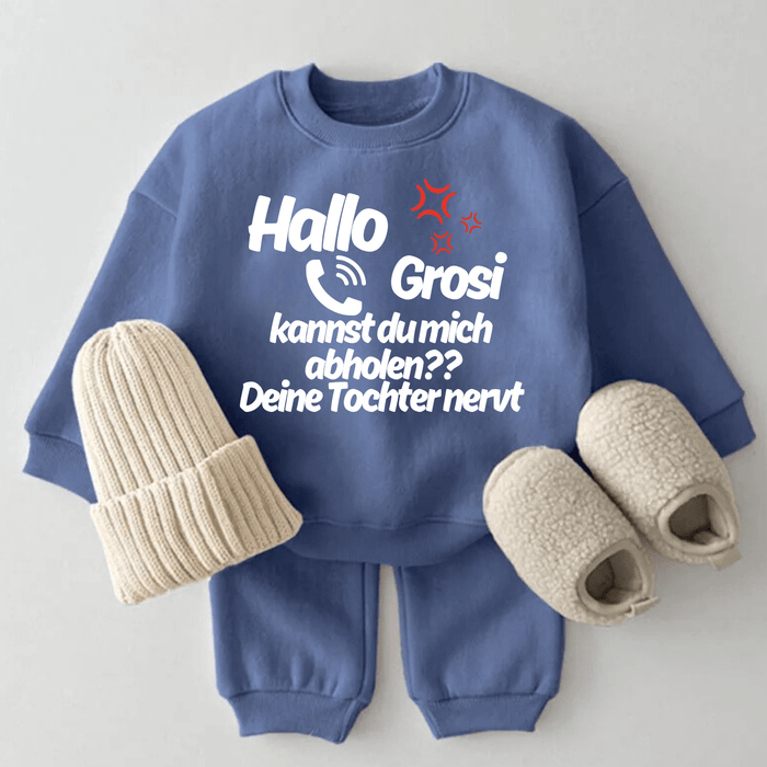 Hallo Grosi (personalisierte) - Märchen Mode aus Bio - Baumwolle personalisierte geschenke Babyset & Bodys mit spruch & Geschenkideen für Neugeborene & 0–24 Monate & und perfekt als Geschenk zur Geburt