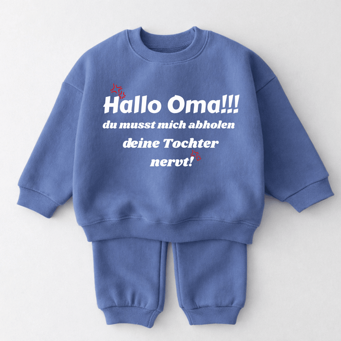 Hallo Oma!!!, du musst mich abholen. Deine Tochter nervt! - Märchen Mode aus Bio - Baumwolle personalisierte geschenke Babyset & Bodys mit spruch & Geschenkideen für Neugeborene & 0–24 Monate & und perfekt als Geschenk zur Geburt