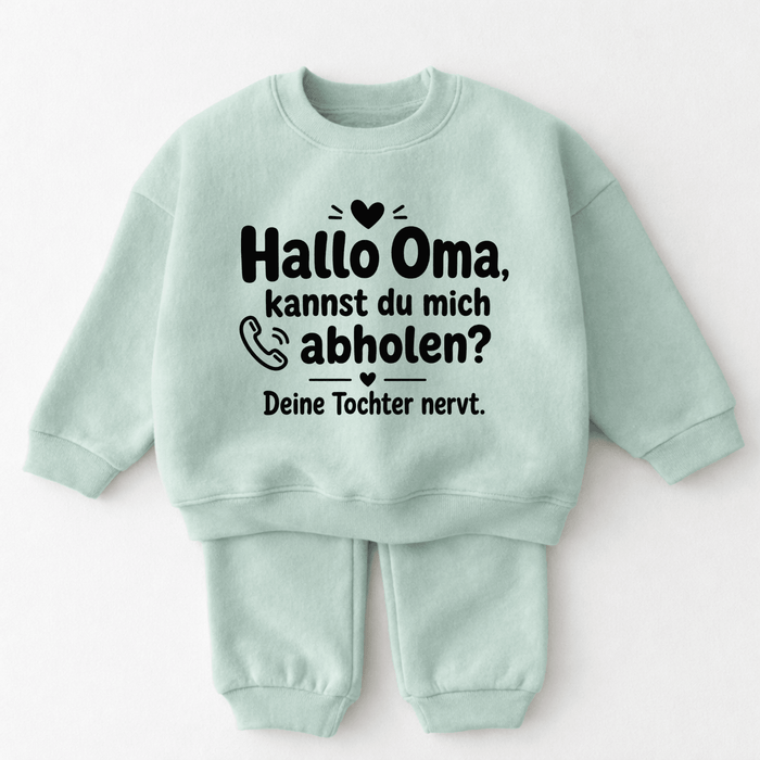 Hallo Oma kannst du mich abholen?? Deine Tochter nervt Neu - Märchen Mode aus Bio-Baumwolle personalisierte geschenke Babyset & Bodys mit spruch & Geschenkideen für Neugeborene & 0–24 Monate & und perfekt als Geschenk zur Geburt
