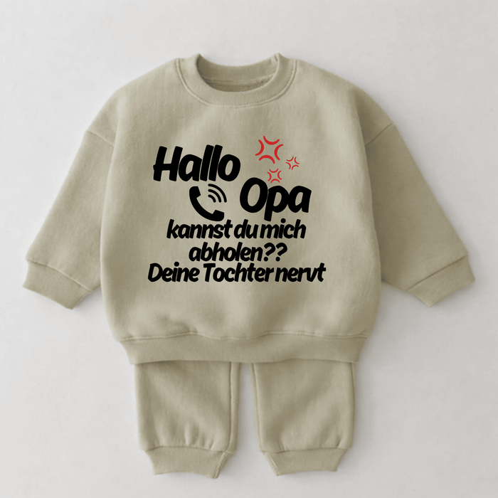 Hallo Opa kannst du mich abholen?? Deine Tochter nervt - Märchen Mode aus Bio - Baumwolle personalisierte geschenke Babyset & Bodys mit spruch & Geschenkideen für Neugeborene & 0–24 Monate & und perfekt als Geschenk zur Geburt