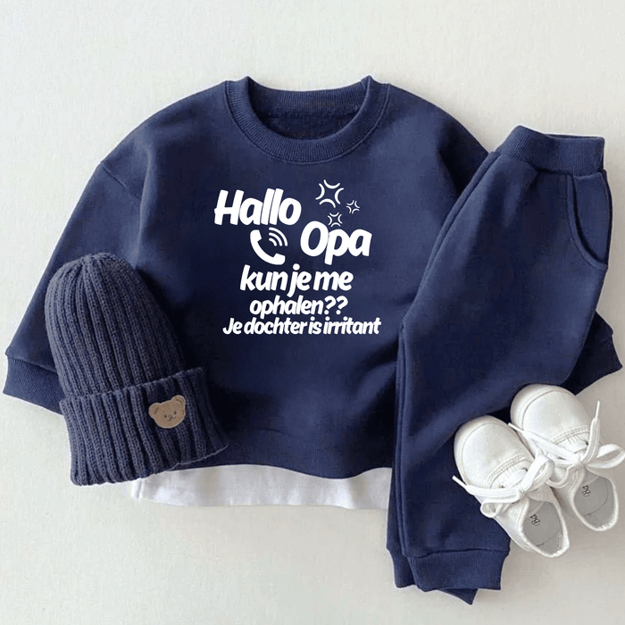 Hallo Opa kun je me ophalen?? Je dochter is irritant - Märchen Mode aus Bio - Baumwolle personalisierte geschenke Babyset & Bodys mit spruch & Geschenkideen für Neugeborene & 0–24 Monate & und perfekt als Geschenk zur Geburt