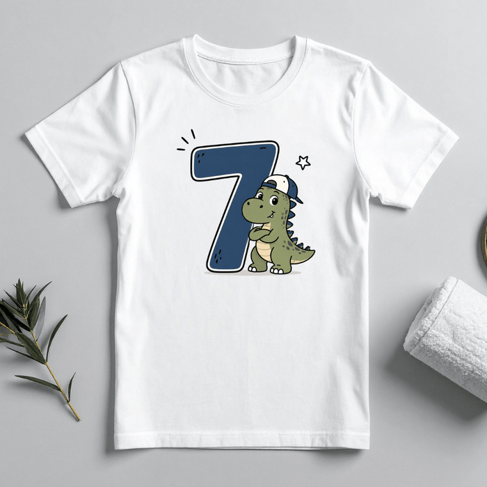 Happy Dino - Tshirt 07 - Märchen Mode aus Bio-Baumwolle personalisierte geschenke Babyset & Bodys mit spruch & Geschenkideen für Neugeborene & 0–24 Monate & und perfekt als Geschenk zur Geburt