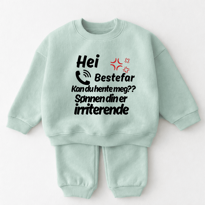 Hei Bestefar Kan du hente meg?? Sønnen din er irriterende - Märchen Mode aus Bio-Baumwolle personalisierte geschenke Babyset & Bodys mit spruch & Geschenkideen für Neugeborene & 0–24 Monate & und perfekt als Geschenk zur Geburt