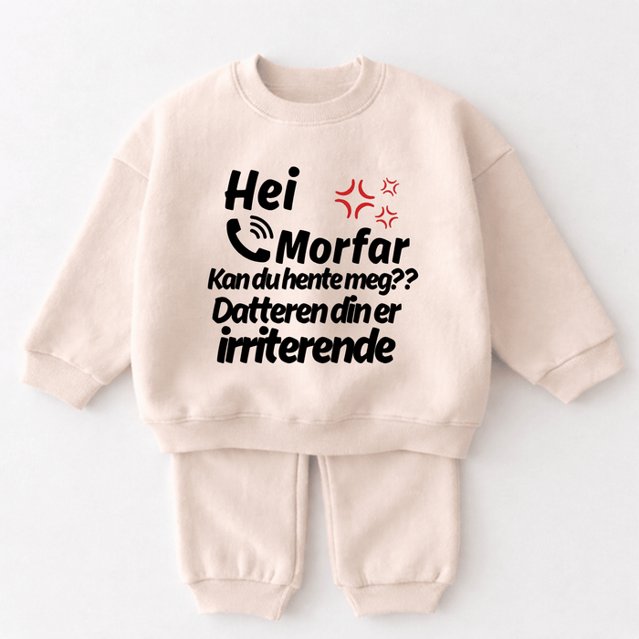 Hei Morfar Kan du hente meg?? Datteren din er irriterende - Märchen Mode aus Bio-Baumwolle personalisierte geschenke Babyset & Bodys mit spruch & Geschenkideen für Neugeborene & 0–24 Monate & und perfekt als Geschenk zur Geburt