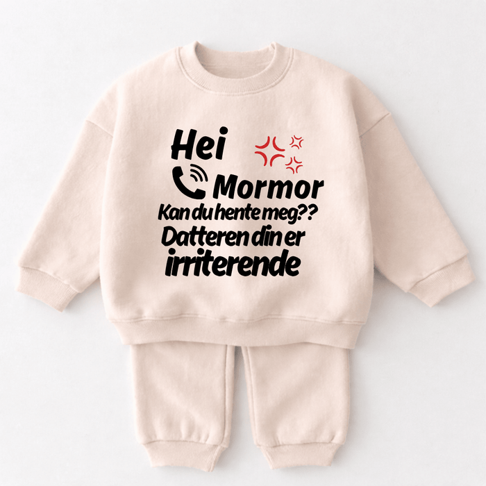 Hei Mormor Kan du hente meg?? Datteren din er irriterende - Märchen Mode aus Bio-Baumwolle personalisierte geschenke Babyset & Bodys mit spruch & Geschenkideen für Neugeborene & 0–24 Monate & und perfekt als Geschenk zur Geburt