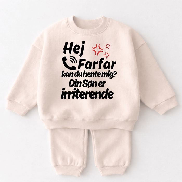 Hej Farfar kan du hente mig? Din Søn er irriterende - Märchen Mode aus Bio - Baumwolle personalisierte geschenke Babyset & Bodys mit spruch & Geschenkideen für Neugeborene & 0–24 Monate & und perfekt als Geschenk zur Geburt