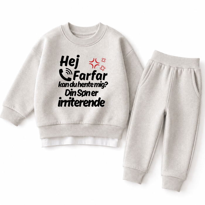 Hej Farfar kan du hente mig? Din Søn er irriterende - Märchen Mode aus Bio - Baumwolle personalisierte geschenke Babyset & Bodys mit spruch & Geschenkideen für Neugeborene & 0–24 Monate & und perfekt als Geschenk zur Geburt