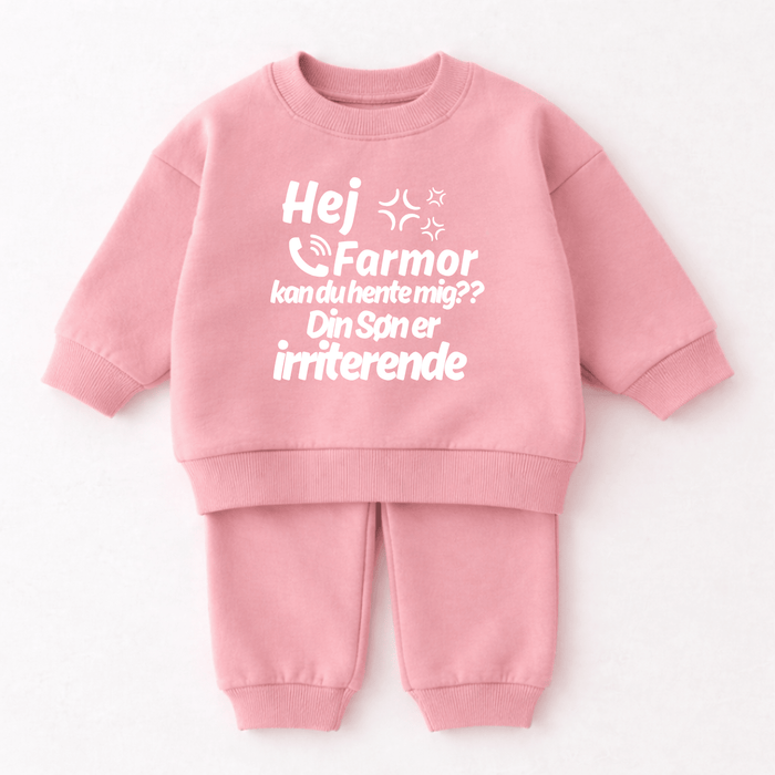 Hej Farmor kan du hente mig? Din Søn er irriterende - Märchen Mode aus Bio - Baumwolle personalisierte geschenke Babyset & Bodys mit spruch & Geschenkideen für Neugeborene & 0–24 Monate & und perfekt als Geschenk zur Geburt