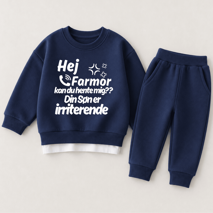 Hej Farmor kan du hente mig?? Din Søn er irriterende - Märchen Mode aus Bio - Baumwolle personalisierte geschenke Babyset & Bodys mit spruch & Geschenkideen für Neugeborene & 0–24 Monate & und perfekt als Geschenk zur Geburt