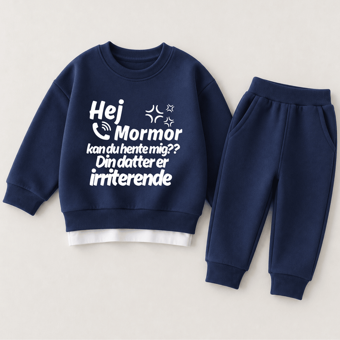 Hej Mormor kan du hente mig?? Din datter er irriterende - Märchen Mode aus Bio - Baumwolle personalisierte geschenke Babyset & Bodys mit spruch & Geschenkideen für Neugeborene & 0–24 Monate & und perfekt als Geschenk zur Geburt