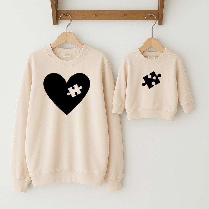 Herz & Puzzle Matching - Märchen Mode aus Bio - Baumwolle personalisierte geschenke Babyset & Bodys mit spruch & Geschenkideen für Neugeborene & 0–24 Monate & und perfekt als Geschenk zur Geburt