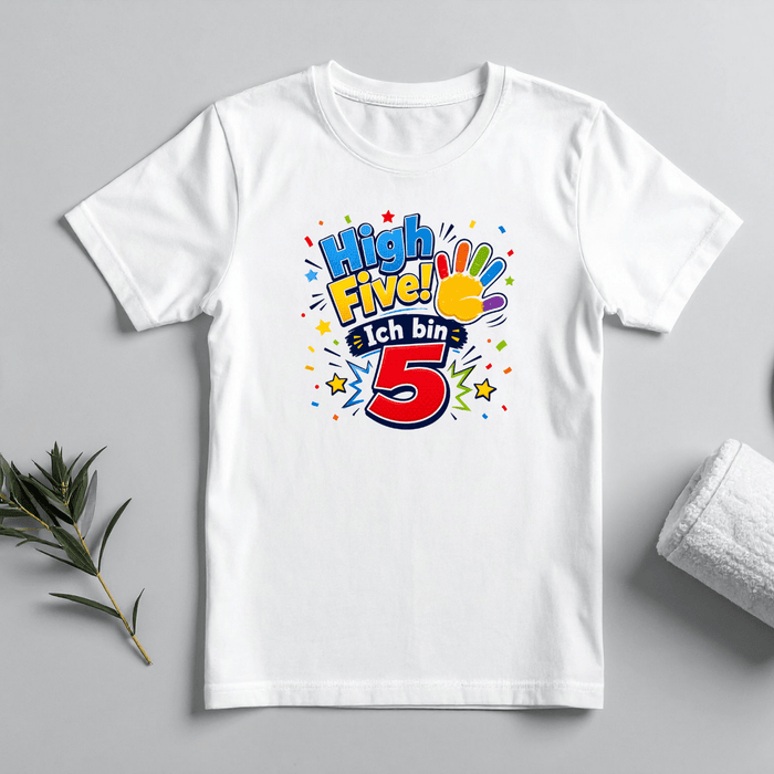 High five, ich bin 5 - Märchen Mode aus Bio-Baumwolle personalisierte geschenke Babyset & Bodys mit spruch & Geschenkideen für Neugeborene & 0–24 Monate & und perfekt als Geschenk zur Geburt