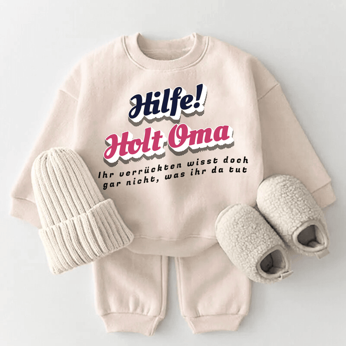 hilfe! Holt Oma... - Märchen Mode aus Bio - Baumwolle personalisierte geschenke Babyset & Bodys mit spruch & Geschenkideen für Neugeborene & 0–24 Monate & und perfekt als Geschenk zur Geburt