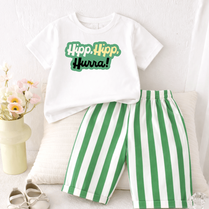 Hipp Hipp Hurra! - Sommer set - Märchen Mode aus Bio - Baumwolle personalisierte geschenke Babyset & Bodys mit spruch & Geschenkideen für Neugeborene & 0–24 Monate & und perfekt als Geschenk zur Geburt