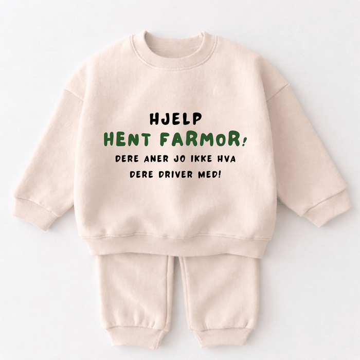 Hjelp HENT FaRMOR! Dere aner jo ikke hva dere driver med! - Märchen Mode aus Bio-Baumwolle personalisierte geschenke Babyset & Bodys mit spruch & Geschenkideen für Neugeborene & 0–24 Monate & und perfekt als Geschenk zur Geburt