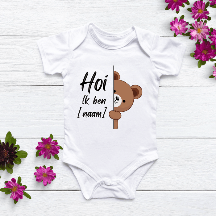 Hoi Ik ben [naam] Body - Märchen Mode aus Bio - Baumwolle personalisierte geschenke Babyset & Bodys mit spruch & Geschenkideen für Neugeborene & 0–24 Monate & und perfekt als Geschenk zur Geburt