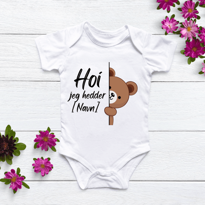 Hoi jeg hedder [Navn] - Märchen Mode aus Bio - Baumwolle personalisierte geschenke Babyset & Bodys mit spruch & Geschenkideen für Neugeborene & 0–24 Monate & und perfekt als Geschenk zur Geburt