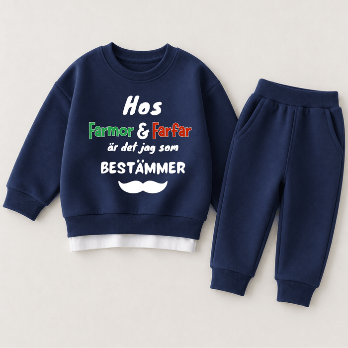 Hos Farmor & Farfar är det jag som bestämmer - Märchen Mode aus Bio-Baumwolle personalisierte geschenke Babyset & Bodys mit spruch & Geschenkideen für Neugeborene & 0–24 Monate & und perfekt als Geschenk zur Geburt