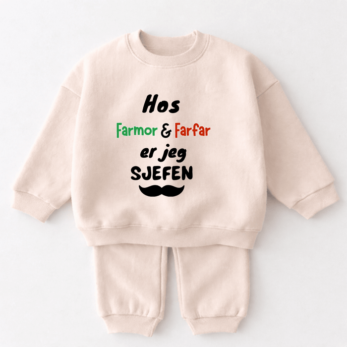 Hos Farmor & Farfar er jeg sjefen - Märchen Mode aus Bio-Baumwolle personalisierte geschenke Babyset & Bodys mit spruch & Geschenkideen für Neugeborene & 0–24 Monate & und perfekt als Geschenk zur Geburt