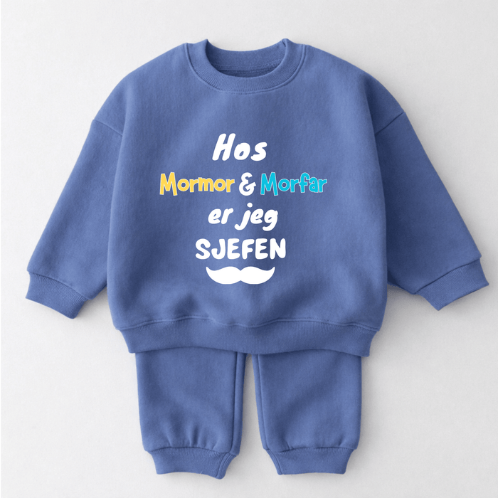 Hos mormor & Morfar er jeg sjefen - Märchen Mode aus Bio-Baumwolle personalisierte geschenke Babyset & Bodys mit spruch & Geschenkideen für Neugeborene & 0–24 Monate & und perfekt als Geschenk zur Geburt