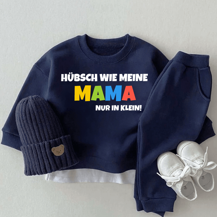 Hübsch wie MAMA - Set - Märchen Mode aus Bio - Baumwolle personalisierte geschenke Babyset & Bodys mit spruch & Geschenkideen für Neugeborene & 0–24 Monate & und perfekt als Geschenk zur Geburt