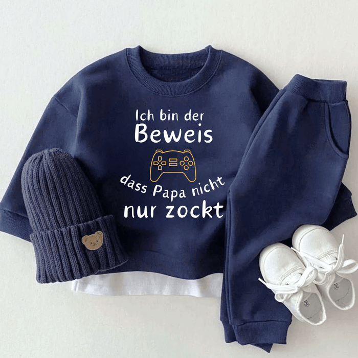 Ich bin der Beweis dass Papa nicht nur zockt. - Märchen Mode aus Bio - Baumwolle personalisierte geschenke Babyset & Bodys mit spruch & Geschenkideen für Neugeborene & 0–24 Monate & und perfekt als Geschenk zur Geburt