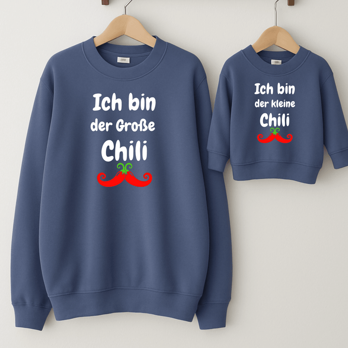 Ich bin der kleine Chili & Ich bin der Große Chili - Märchen Mode aus Bio - Baumwolle personalisierte geschenke Babyset & Bodys mit spruch & Geschenkideen für Neugeborene & 0–24 Monate & und perfekt als Geschenk zur Geburt